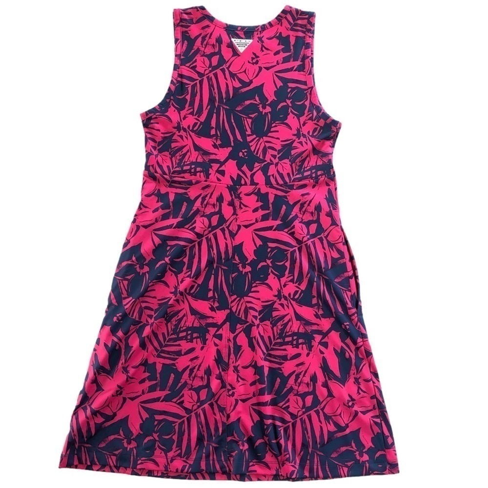 Columbia Womens PFG Freezer Tank Dress. Pink Palmtropics. Size XS. Side Pockets. - Picture 5 of 10